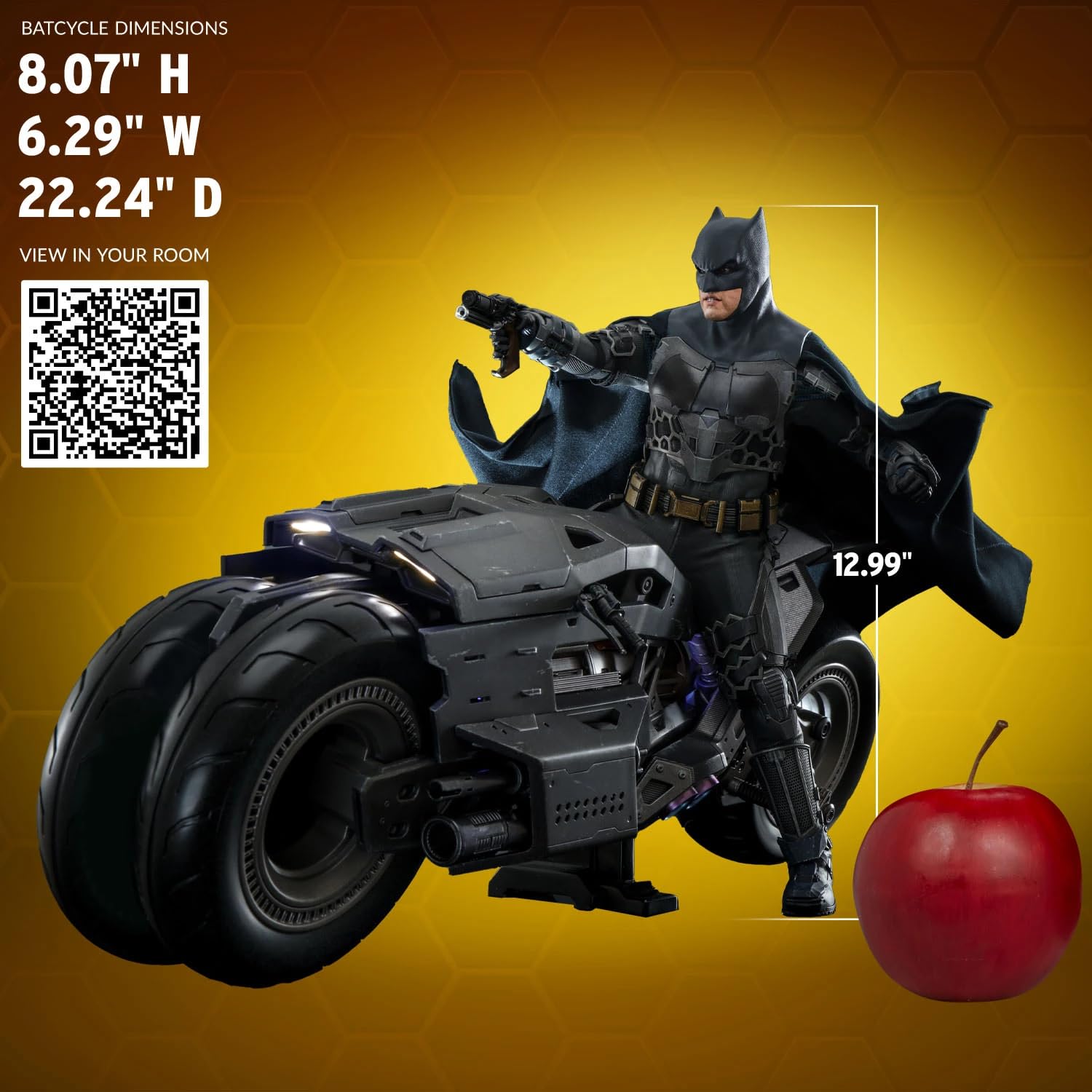 Amazon.com: Hot Toys DC The Flash (2023) Batman and Batcycle 1/6